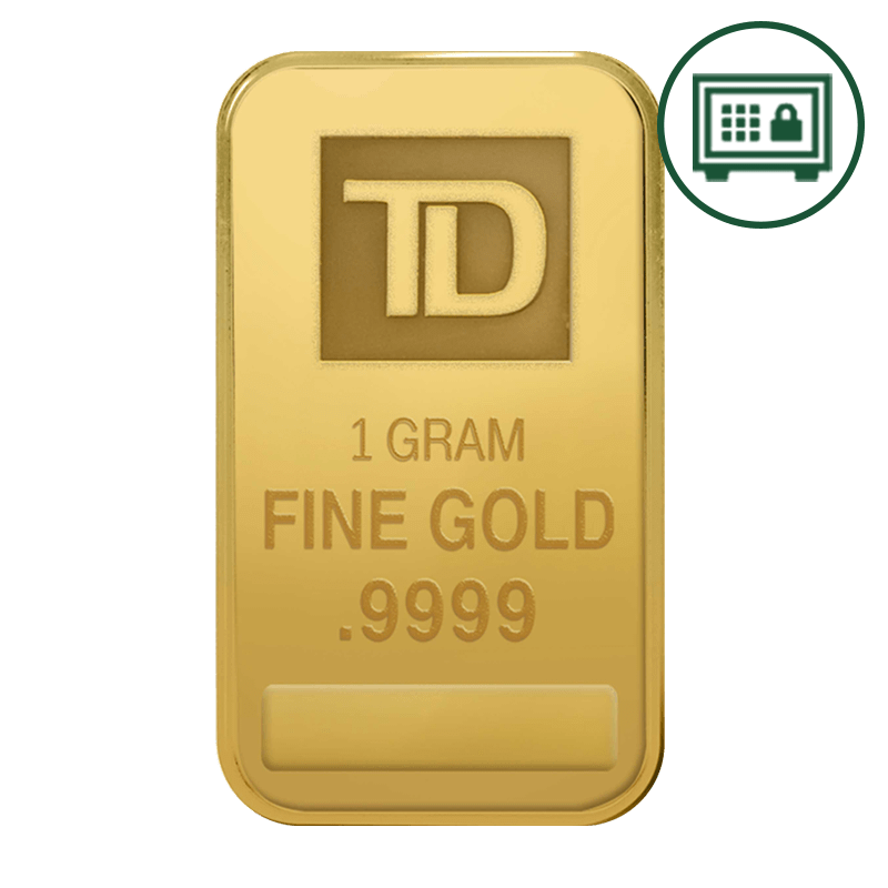 Image for 1 gram TD Gold Bar - Secure Storage from TD Precious Metals